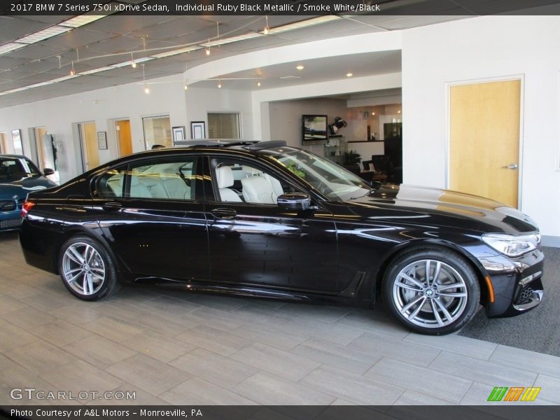 Individual Ruby Black Metallic / Smoke White/Black 2017 BMW 7 Series 750i xDrive Sedan