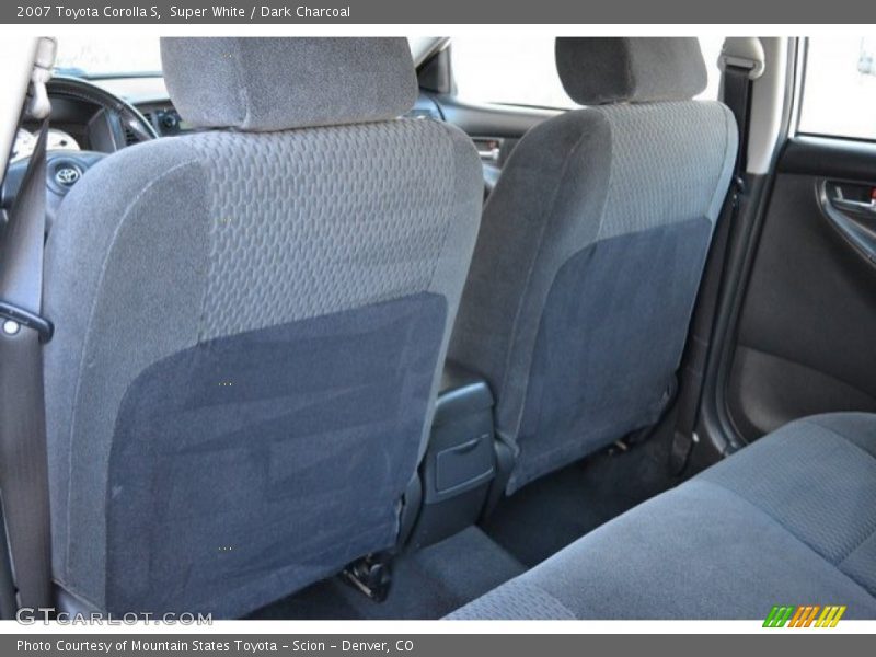 Super White / Dark Charcoal 2007 Toyota Corolla S