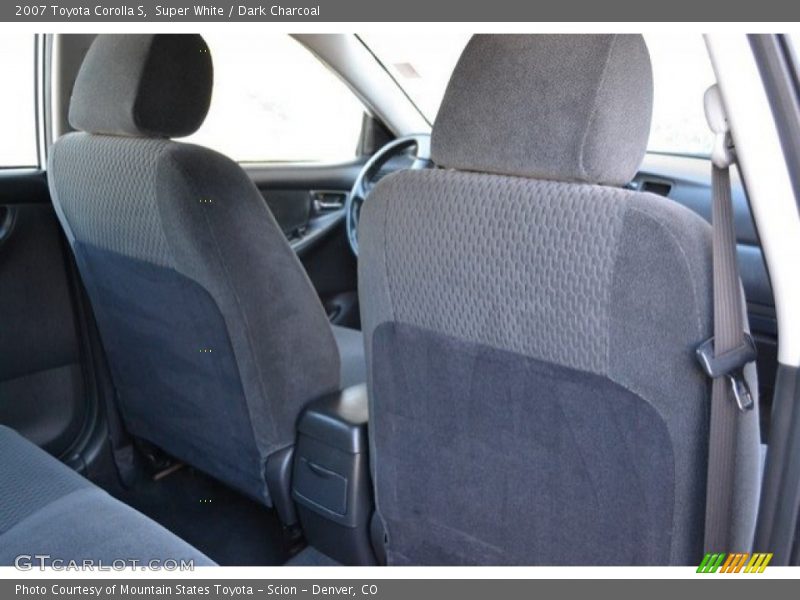 Super White / Dark Charcoal 2007 Toyota Corolla S