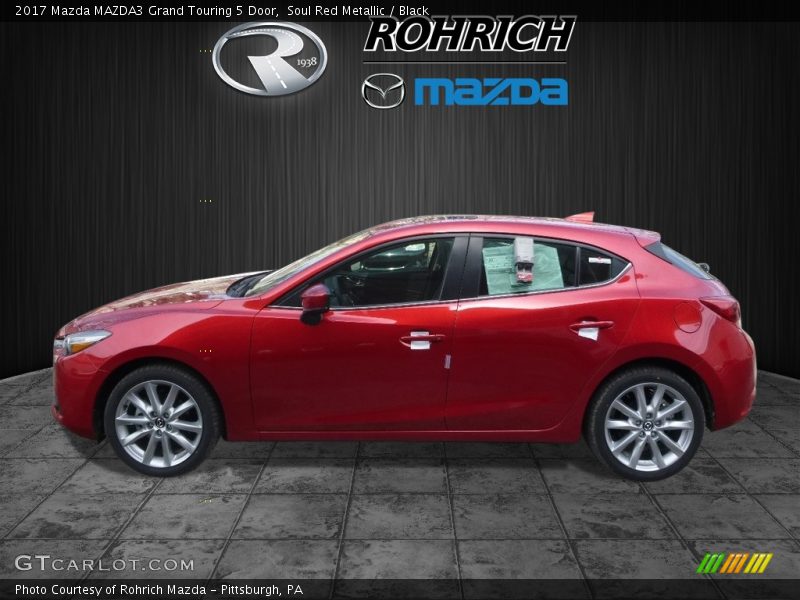 Soul Red Metallic / Black 2017 Mazda MAZDA3 Grand Touring 5 Door