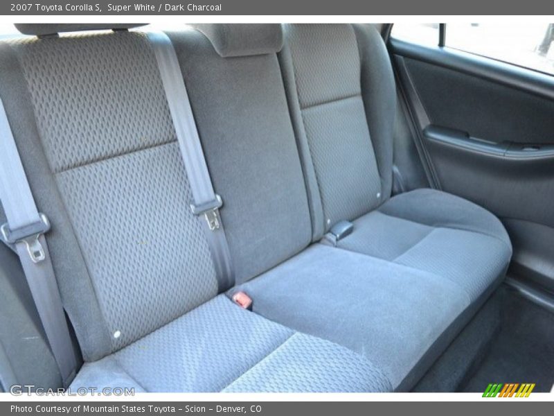 Super White / Dark Charcoal 2007 Toyota Corolla S
