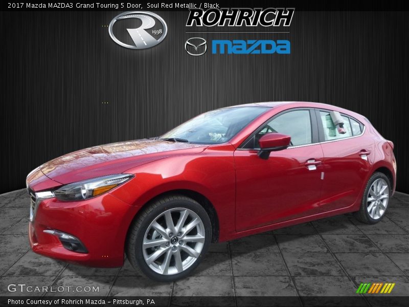 Soul Red Metallic / Black 2017 Mazda MAZDA3 Grand Touring 5 Door