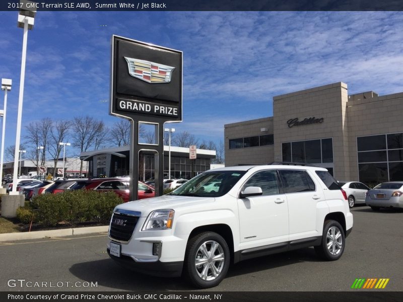 Summit White / Jet Black 2017 GMC Terrain SLE AWD