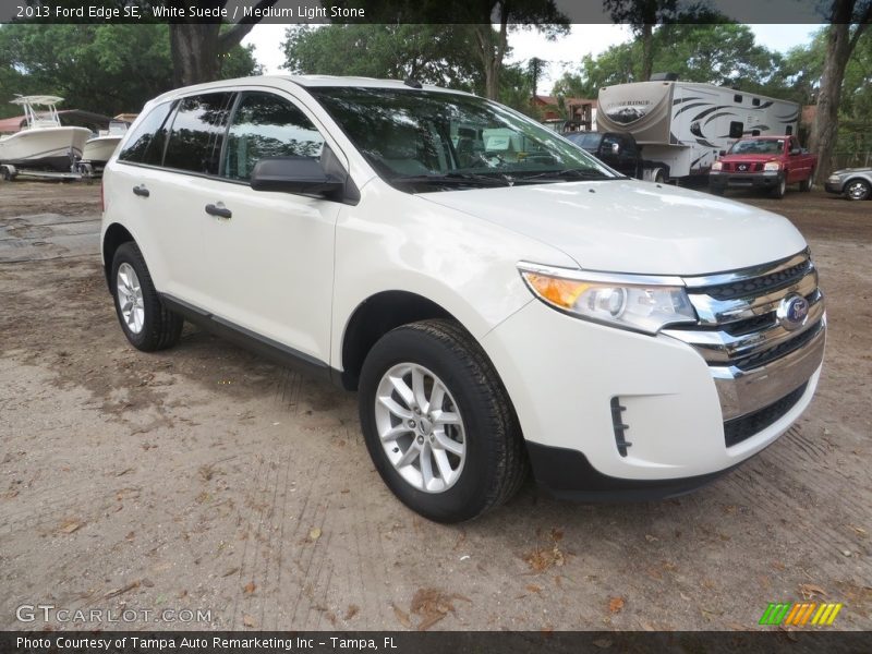 White Suede / Medium Light Stone 2013 Ford Edge SE