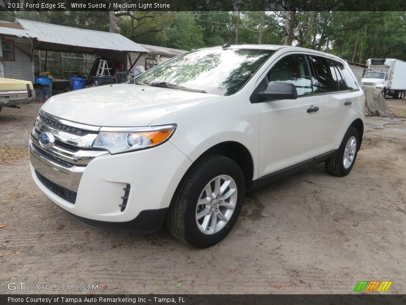 White Suede / Medium Light Stone 2013 Ford Edge SE