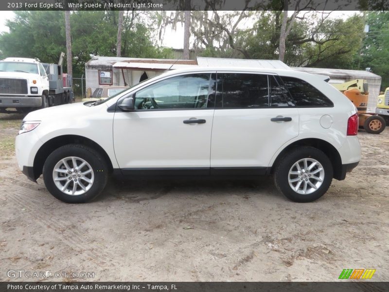 White Suede / Medium Light Stone 2013 Ford Edge SE