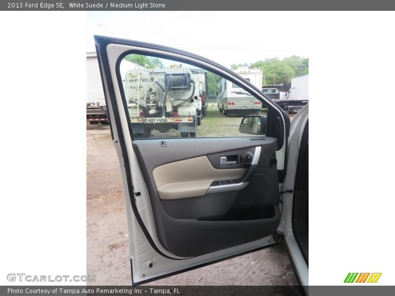White Suede / Medium Light Stone 2013 Ford Edge SE