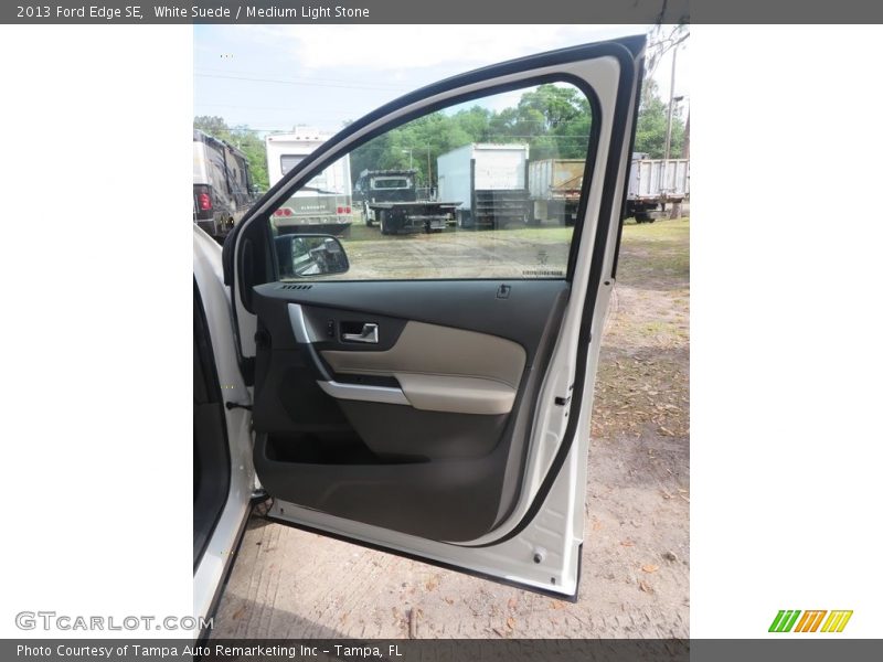 White Suede / Medium Light Stone 2013 Ford Edge SE