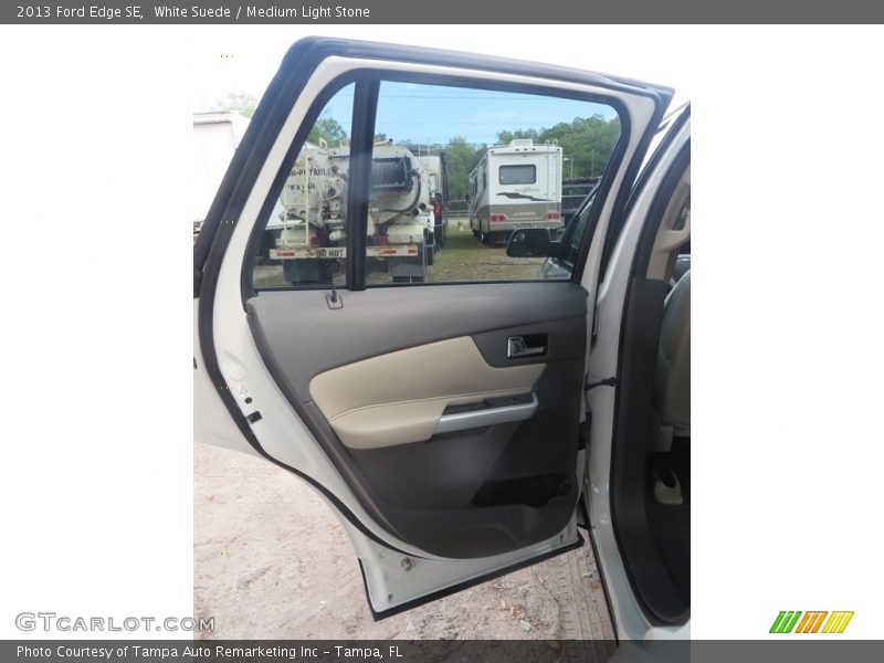 White Suede / Medium Light Stone 2013 Ford Edge SE