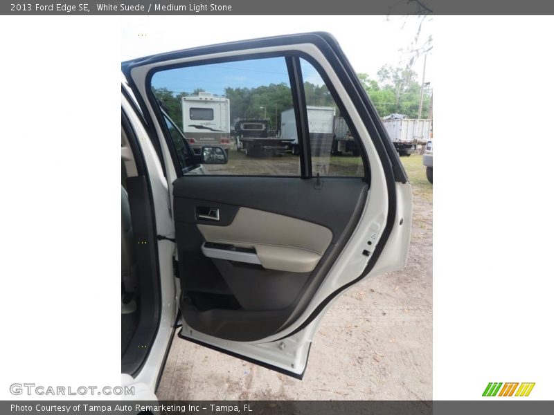 White Suede / Medium Light Stone 2013 Ford Edge SE