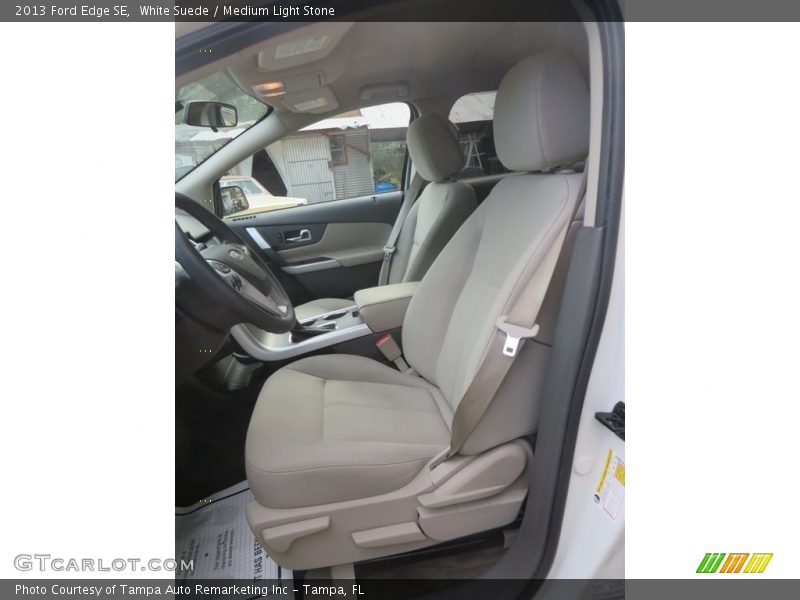 White Suede / Medium Light Stone 2013 Ford Edge SE