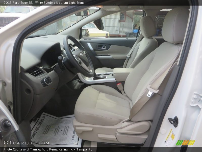White Suede / Medium Light Stone 2013 Ford Edge SE