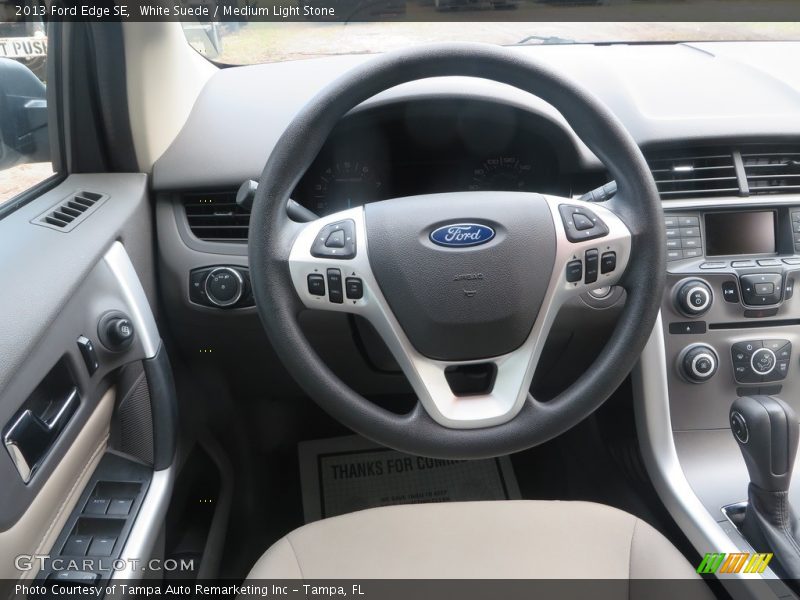 White Suede / Medium Light Stone 2013 Ford Edge SE