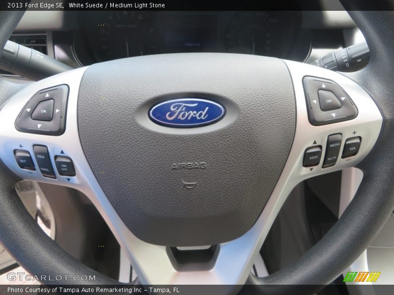 White Suede / Medium Light Stone 2013 Ford Edge SE