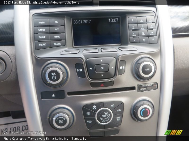 White Suede / Medium Light Stone 2013 Ford Edge SE