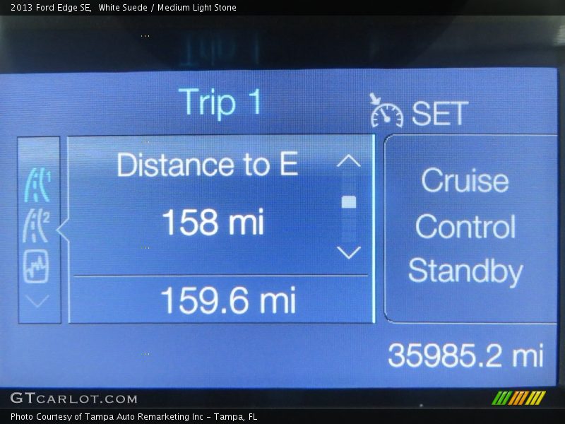 White Suede / Medium Light Stone 2013 Ford Edge SE