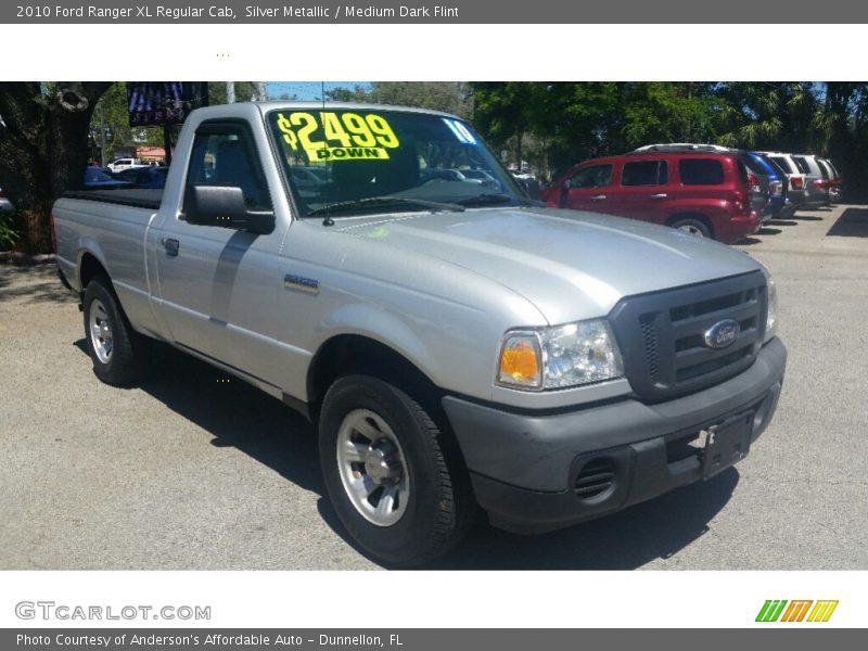 Silver Metallic / Medium Dark Flint 2010 Ford Ranger XL Regular Cab