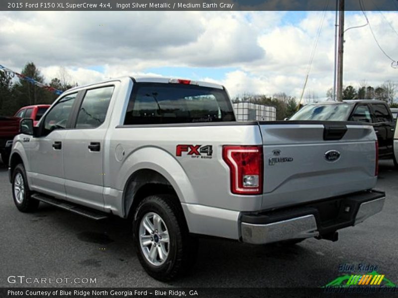 Ingot Silver Metallic / Medium Earth Gray 2015 Ford F150 XL SuperCrew 4x4