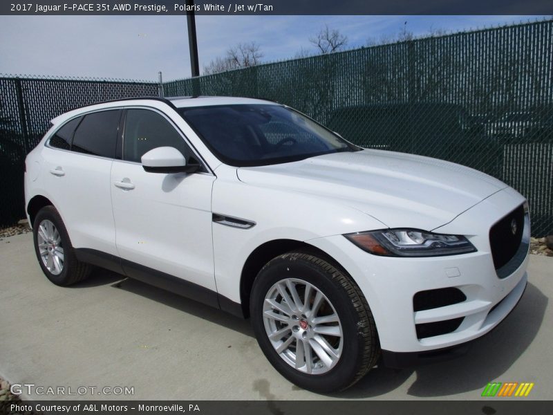 Polaris White / Jet w/Tan 2017 Jaguar F-PACE 35t AWD Prestige