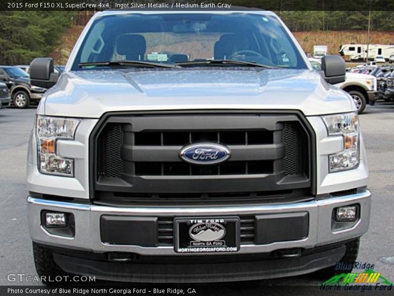 Ingot Silver Metallic / Medium Earth Gray 2015 Ford F150 XL SuperCrew 4x4