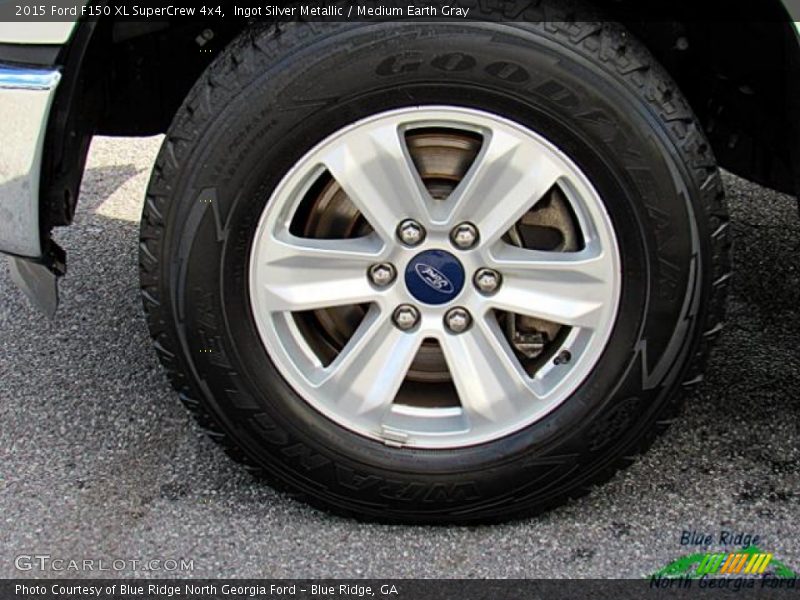 Ingot Silver Metallic / Medium Earth Gray 2015 Ford F150 XL SuperCrew 4x4