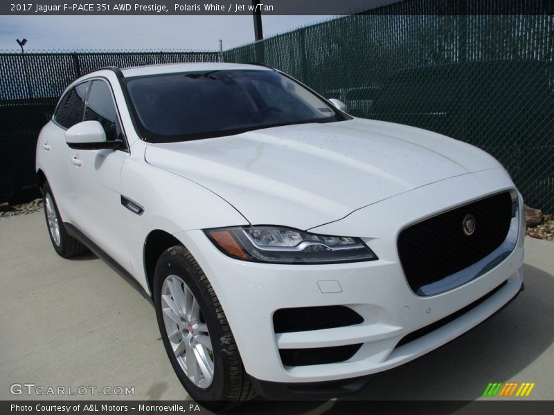 Polaris White / Jet w/Tan 2017 Jaguar F-PACE 35t AWD Prestige