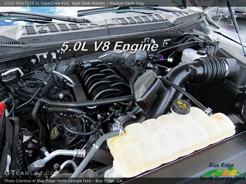 Ingot Silver Metallic / Medium Earth Gray 2015 Ford F150 XL SuperCrew 4x4
