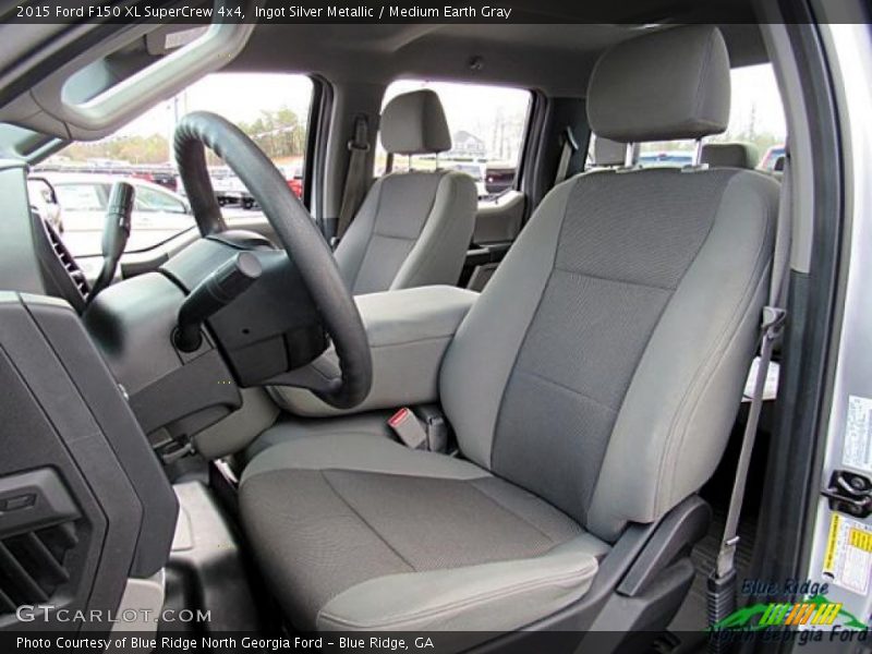 Ingot Silver Metallic / Medium Earth Gray 2015 Ford F150 XL SuperCrew 4x4