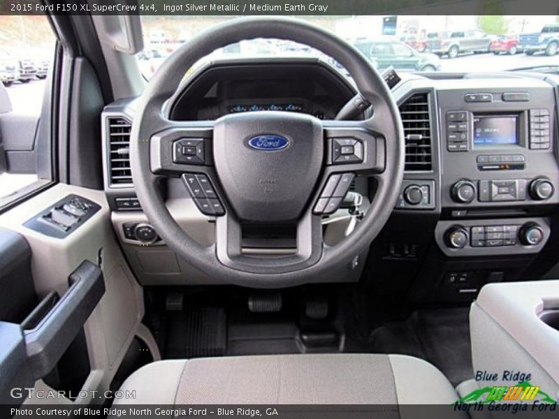 Ingot Silver Metallic / Medium Earth Gray 2015 Ford F150 XL SuperCrew 4x4