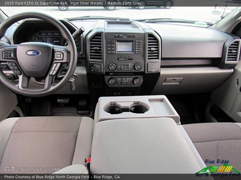 Ingot Silver Metallic / Medium Earth Gray 2015 Ford F150 XL SuperCrew 4x4