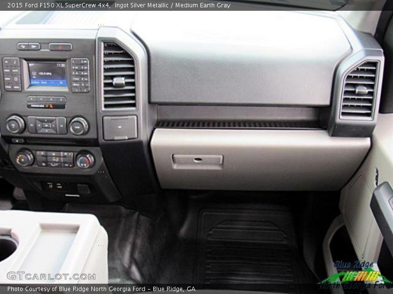 Ingot Silver Metallic / Medium Earth Gray 2015 Ford F150 XL SuperCrew 4x4
