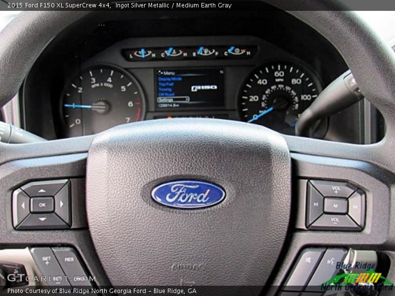 Ingot Silver Metallic / Medium Earth Gray 2015 Ford F150 XL SuperCrew 4x4
