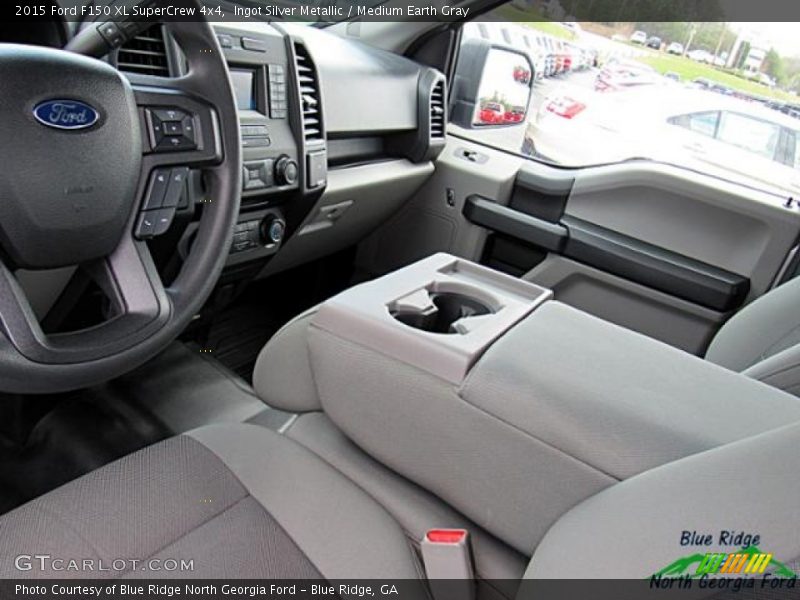 Ingot Silver Metallic / Medium Earth Gray 2015 Ford F150 XL SuperCrew 4x4