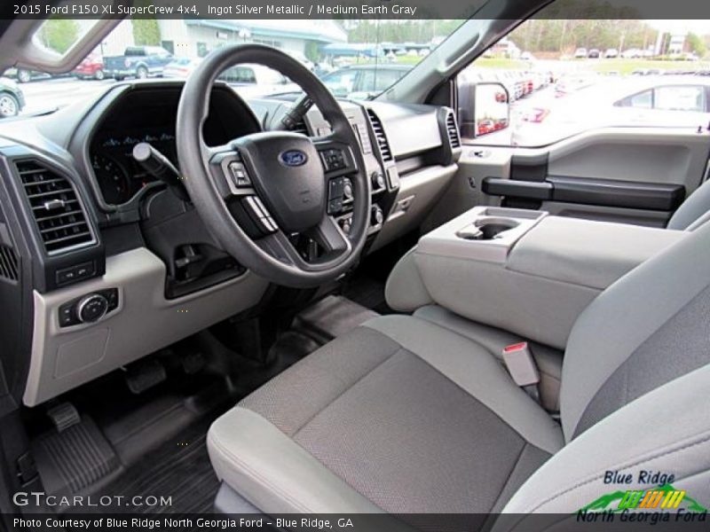 Ingot Silver Metallic / Medium Earth Gray 2015 Ford F150 XL SuperCrew 4x4