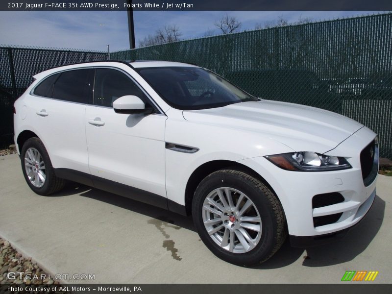 Polaris White / Jet w/Tan 2017 Jaguar F-PACE 35t AWD Prestige