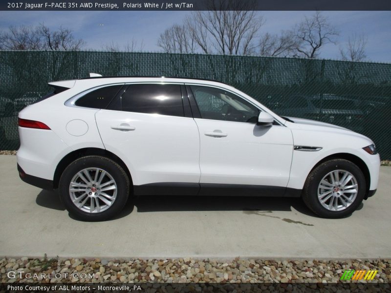 Polaris White / Jet w/Tan 2017 Jaguar F-PACE 35t AWD Prestige