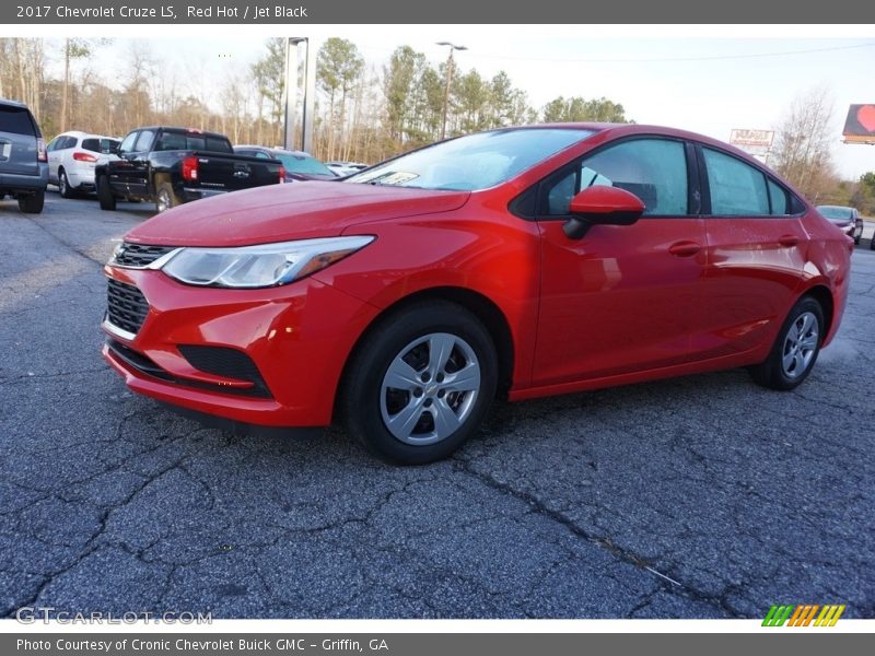 Red Hot / Jet Black 2017 Chevrolet Cruze LS