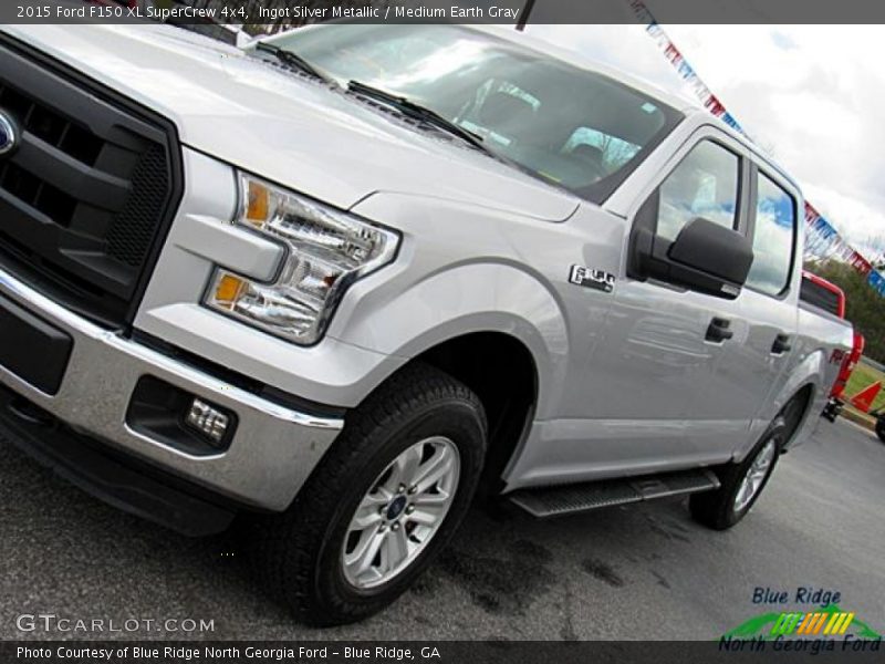 Ingot Silver Metallic / Medium Earth Gray 2015 Ford F150 XL SuperCrew 4x4