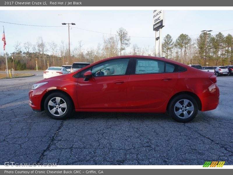 Red Hot / Jet Black 2017 Chevrolet Cruze LS