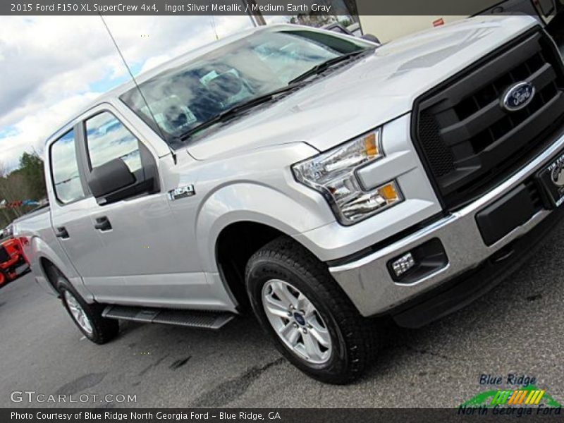 Ingot Silver Metallic / Medium Earth Gray 2015 Ford F150 XL SuperCrew 4x4