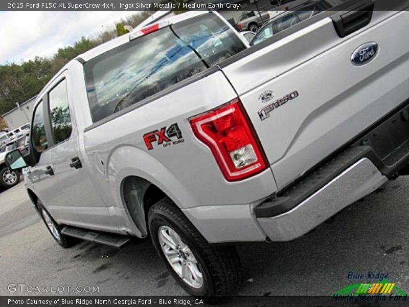 Ingot Silver Metallic / Medium Earth Gray 2015 Ford F150 XL SuperCrew 4x4