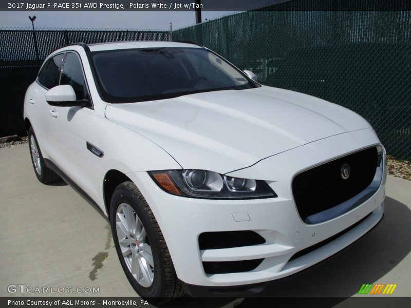 Polaris White / Jet w/Tan 2017 Jaguar F-PACE 35t AWD Prestige