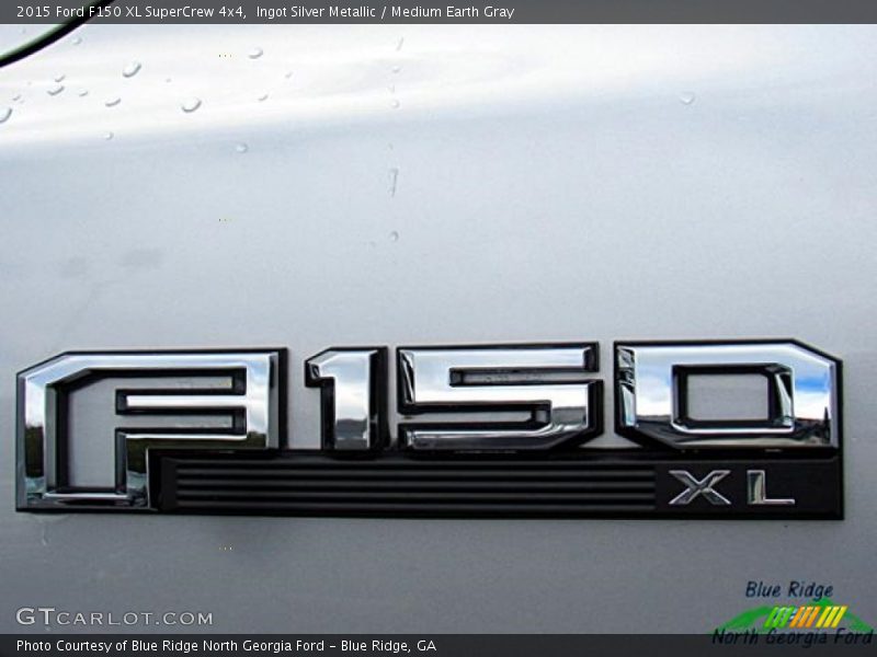 Ingot Silver Metallic / Medium Earth Gray 2015 Ford F150 XL SuperCrew 4x4