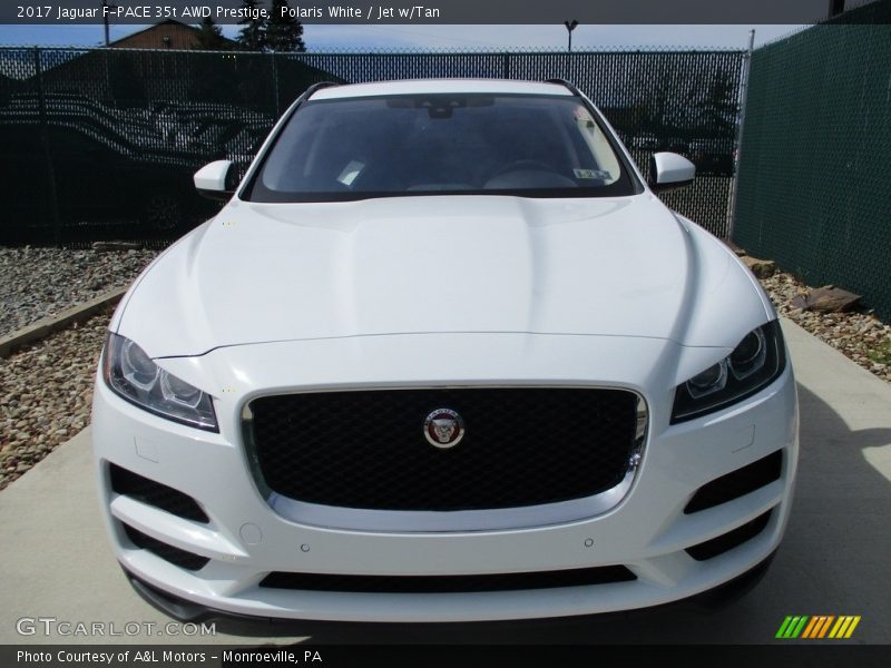 Polaris White / Jet w/Tan 2017 Jaguar F-PACE 35t AWD Prestige