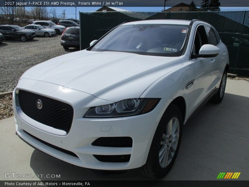Polaris White / Jet w/Tan 2017 Jaguar F-PACE 35t AWD Prestige