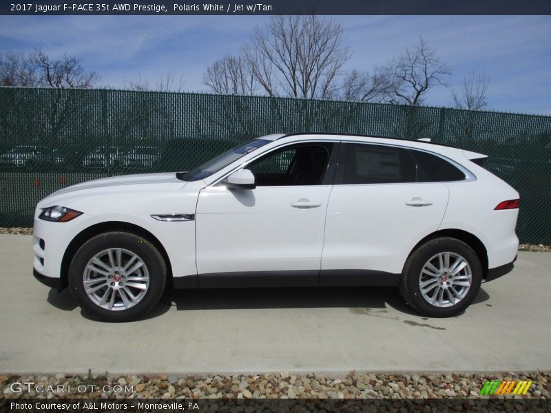 Polaris White / Jet w/Tan 2017 Jaguar F-PACE 35t AWD Prestige