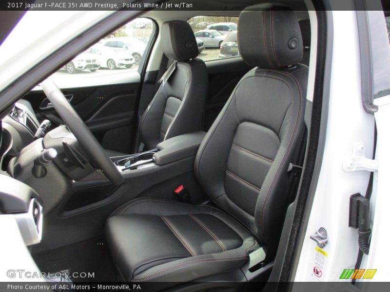 Polaris White / Jet w/Tan 2017 Jaguar F-PACE 35t AWD Prestige