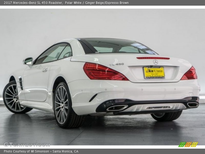 Polar White / Ginger Beige/Espresso Brown 2017 Mercedes-Benz SL 450 Roadster