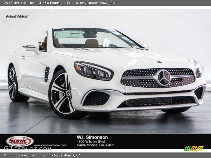 Polar White / Saddle Brown/Black 2017 Mercedes-Benz SL 450 Roadster