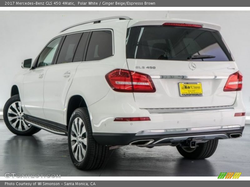 Polar White / Ginger Beige/Espresso Brown 2017 Mercedes-Benz GLS 450 4Matic